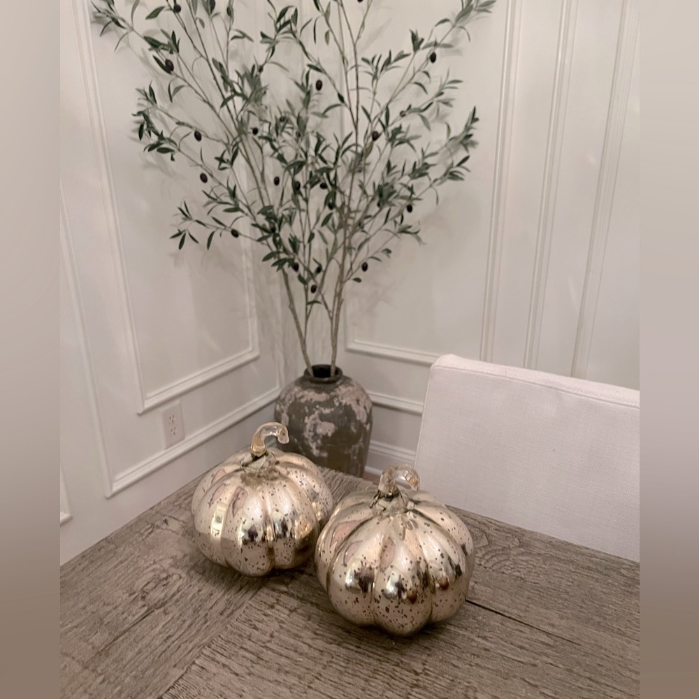 Set of 2 pottery barn pumpkins